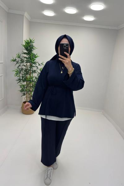 İspanyol Kol Tunik Lacivert