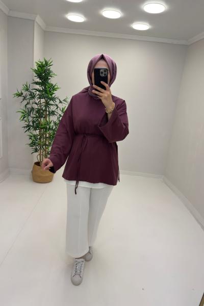 İspanyol Kol Tunik Mürdüm