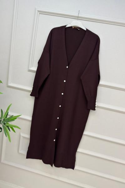 Merserize Hırka Acı Kahve