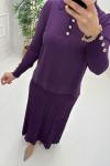 Işıltı Detay Etekli Merserize Takım Mor