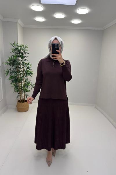 Lisa Etekli Merserize Takım Acı Kahve