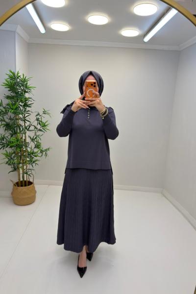 Lisa Etekli Merserize Takım Antrasit