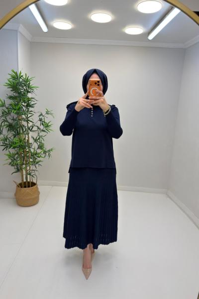 Lisa Etekli Merserize Takım Lacivert