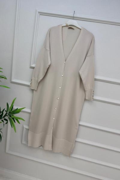 Merserize Hırka  Krem