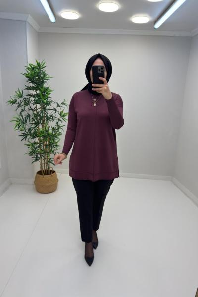 ERVA Merserize Tunik Mürdüm