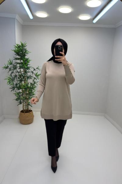 Neva Merserize Tunik Taş Rengi