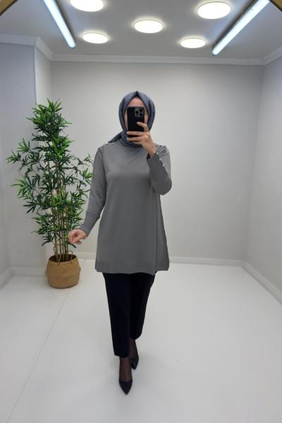 Neva Merserize Tunik Gri