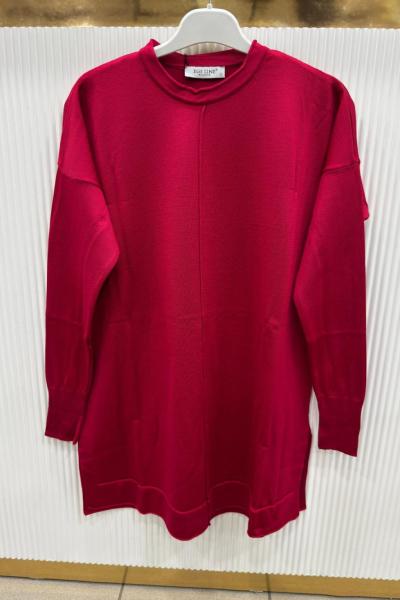 ERVA Merserize Tunik Kırmızı