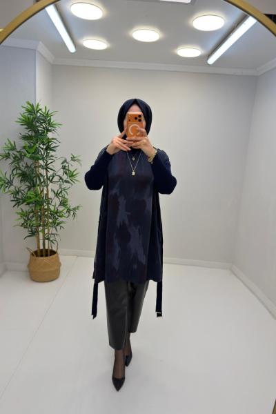 Mihra Cupra Tunik Lacivert