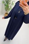 Bera İç Elbiseli Hırka Takım Lacivert