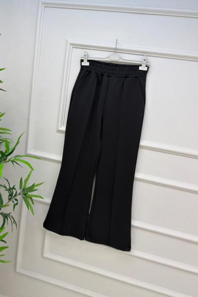 Çımalı İspanyol Scuba Pantolon Siyah