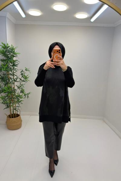 Sofia Cupra Tunik Siyah