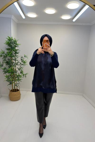 Sofia Cupra Tunik Lacivert