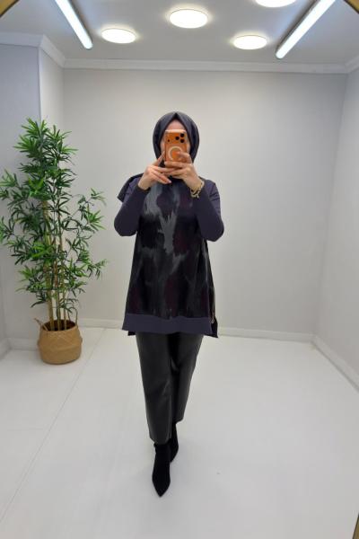 Sofia Cupra Tunik Antrasit