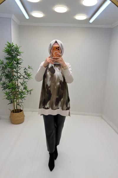 Sofia Cupra Tunik Krem