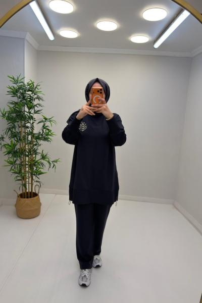 Yaprak Taşlı Takım Antrasit