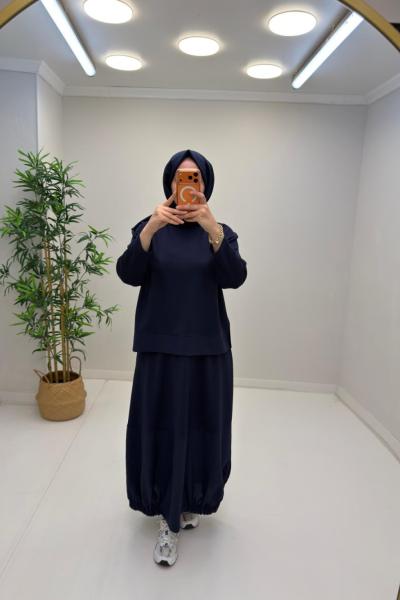 Paraşüt Detaylı Fokus Takım Lacivert