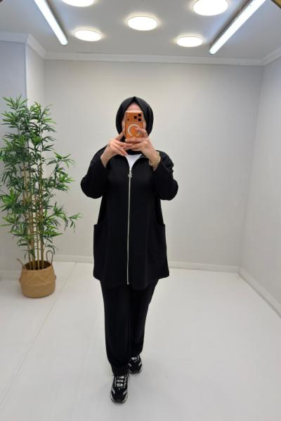 Vesna Pantolonlu Takım Siyah