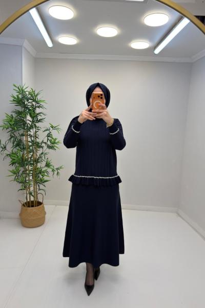 Leydi Etekli Takım Lacivert