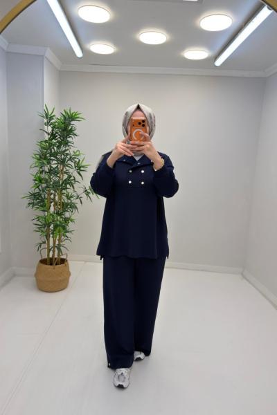 Hera Çıt Çıt Detay Takım Lacivert