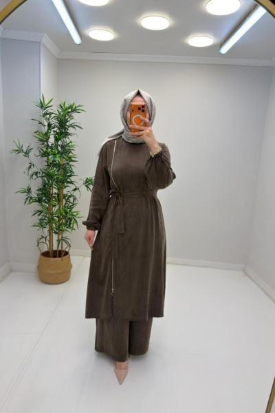 Leyla Qupra Takım Kahverengi