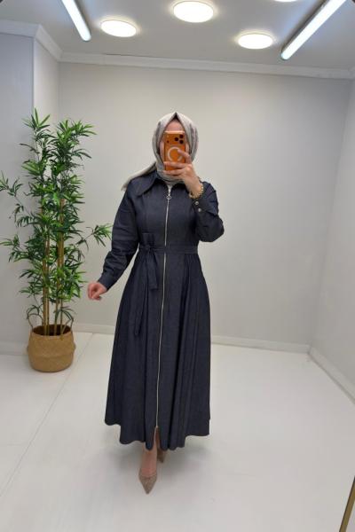 Dora Kot Elbise Mavi