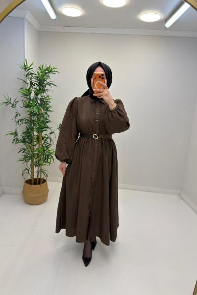 Noyra Elbise Kahverengi