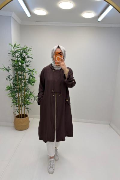 Pamira Çilek Keten Kap Kahverengi