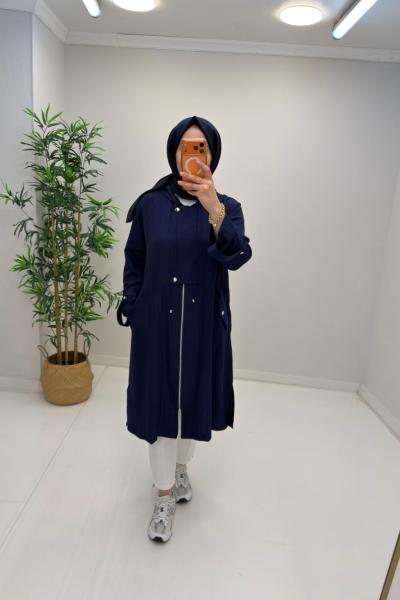 Pamira Çilek Keten Kap Lacivert