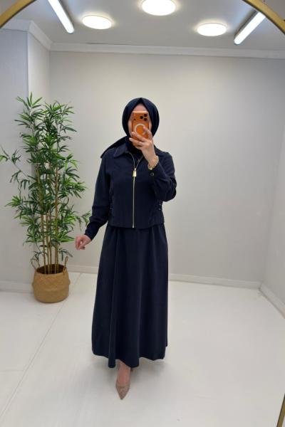 Nehir Elbise Lacivert