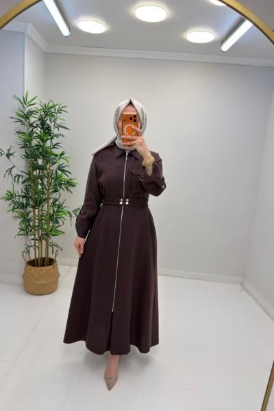 Tanya Elbise Kahverengi