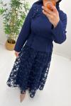 Açelya Etekli Takım Lacivert