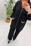 Selin Taşlı Takım Siyah