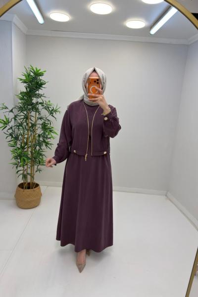 Nova Tensel Elbise Mürdüm