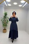 Yıldız Tensel Elbise Lacivert
