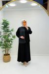 İkra Etekli Modal Takım Siyah