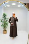 İkra Etekli Modal Takım Acı Kahve
