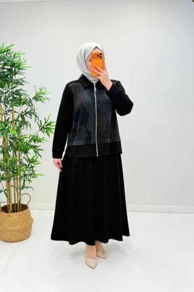 Elvan Etekli Takım Siyah