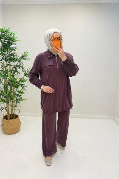 Ahel İpek Cupra Detaylı Takım  Mürdüm