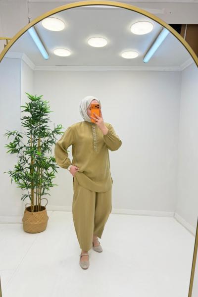 Puane Deniz Tensel Takım  Yağ Yeşili