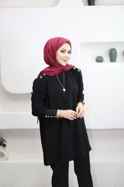Noshe Cupra Tunik Siyah