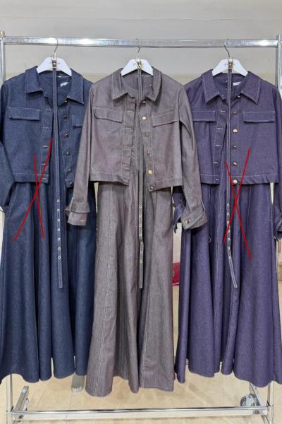 Rabi Kot Elbise Kahverengi