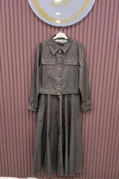 Rabi Kot Elbise Kahverengi