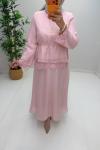 Puane Leydi Etekli Takım Pembe