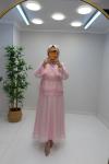 Puane Leydi Etekli Takım Pembe