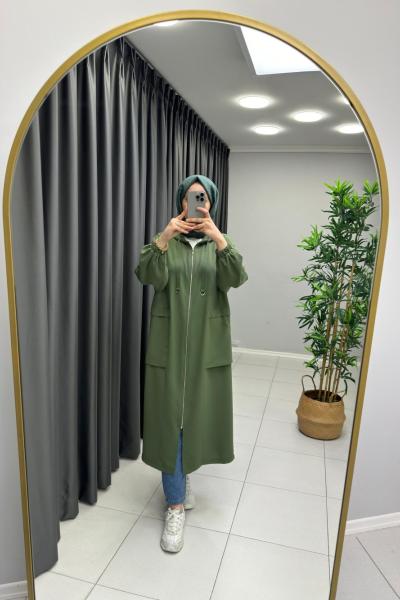 Puane Kap Şapkalı  Haki