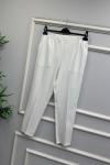 BELİ LASTİKLİ KREP  KUMAŞ PANTOLON  Beyaz
