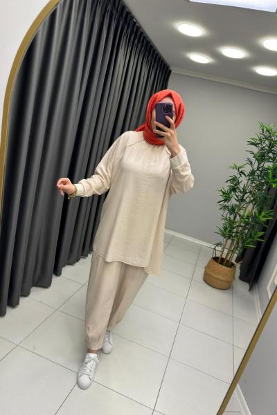 Cool Takım Bambu İpek  Taş Rengi