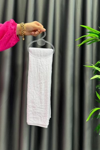 Madam Polo Pamuklu Şal Beyaz