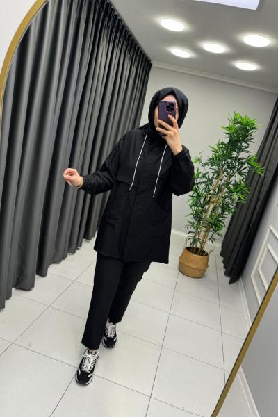 Parıltılı Çilek Kumaş Kap Siyah